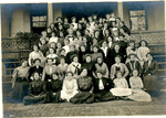 Lindenwood College Students on the Steps of Sibley Hall, 1911 by Lindenwood College
