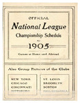 The Official National League Championship Schedule for 1905 by Sporting Life