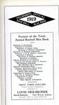 Heilbroner's Official Baseball Blue Book (1919) by Louis Heilbroner
