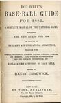 De Witt's Base-Ball Guide for 1880 by Henry Chadwick
