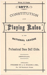 Spalding 1877 Constitution and Playing Rules of the National League