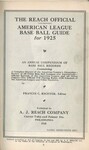 The Reach Official American League Base Ball Guide for 1925