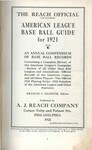 The Reach Official American League Base Ball Guide for 1921 by A.J. Reach Company