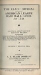 The Reach Official American League Base Ball Guide for 1924 by A.J. Reach Company