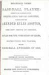 Beadle's The Dime Base-Ball Player for 1869 by Beadle