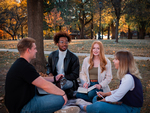 Lindenwood University Students Sitting in the Quad by Phoebe Pinkner