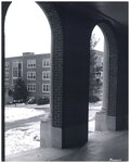 View of Cobbs Hall from Niccolls Hall Porch, circa 1950s by Lindenwood College