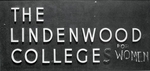 Vandalized Lindenwood Colleges Sign, circa 1969 by Lindenwood College
