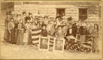 Lindenwood Students with William McKinley & Theodore Roosevelt Portraits, 1900 by Unknown