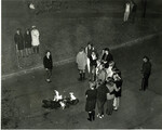 Women Burning an Effigy of a Man in Protest, 1968 by Lindenwood College