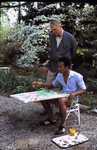 Professor John Wehmer Watching Lindenwood Student Paint, 1987 by Lindenwood College