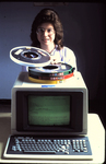 Lindenwood Student with Computer, 1987 by Lindenwood College