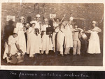 Lindenwood College Students as "The Famous Kitchen Orchestra" in Butler Hall Gym, circa 1916