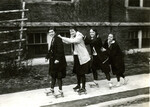 Lindenwood College Students Roller Skating, circa 1920s by Lindenwood College