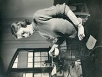 Lindenwood College Student Using a Bunsen Burner, 1938