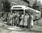 Lindenwood College Students Taking a Charter Bus, circa 1950s