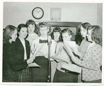 Lindenwood College Students Participating on a KCLC Radio Program, circa 1950s by Lindenwood College
