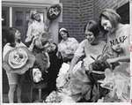 Lindenwood College Students Making Decorations for McCluer Hall, 1967