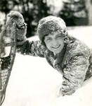 Lindenwood College Student with Snowshoe, circa 1920s