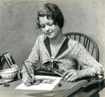 Lindenwood College Student with Artwork, circa 1920s
